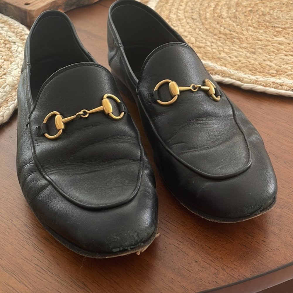 GUCCI Women's Brixton Horse-bit Loafers SIZE 37.5 - Picture 1 of 4